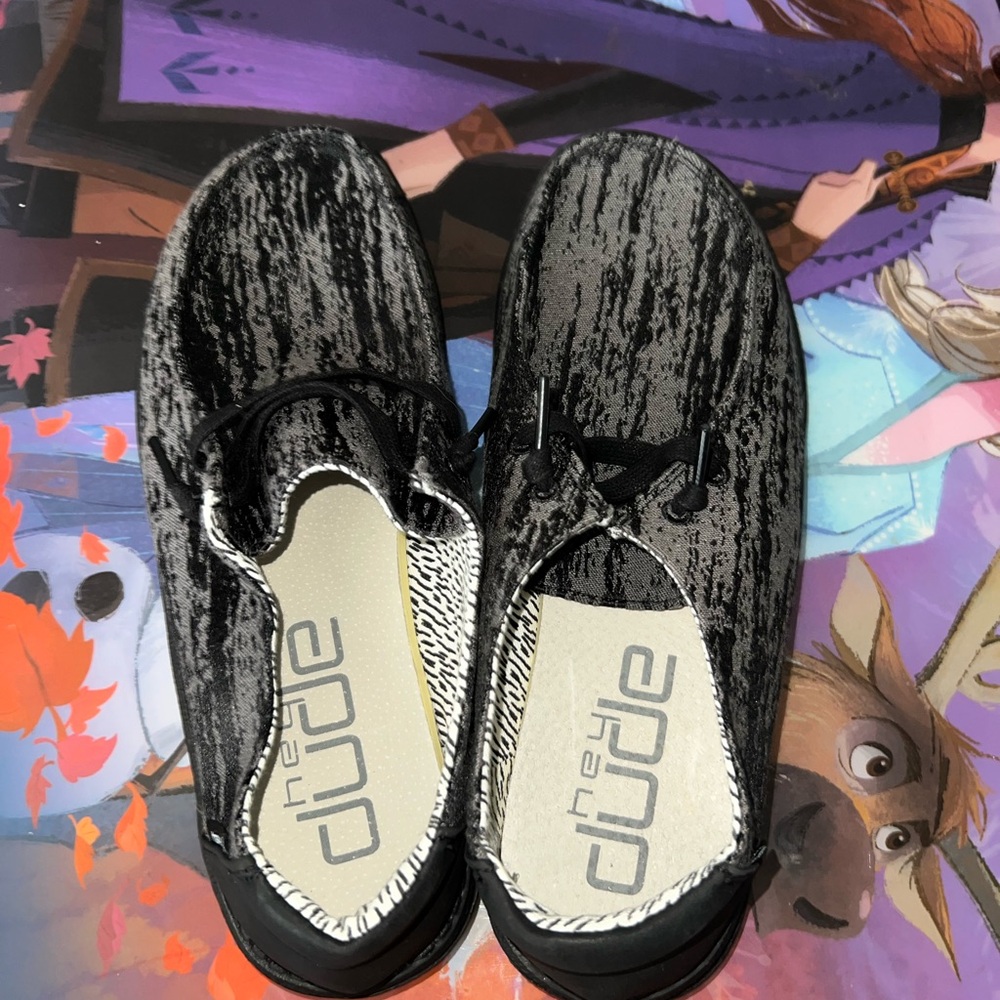 Hey Dude Black and Gray Shoes